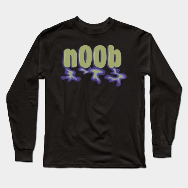 n00b, newb, newbie, noob Long Sleeve T-Shirt by WalkSimplyArt